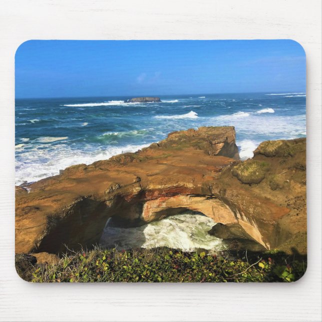 Mousepad Otter Rock no Parque Estadual do Punchbowl do Diab (Frente)