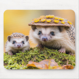 Mousepad ouriço Amoroso Animal Selvagem na Natureza