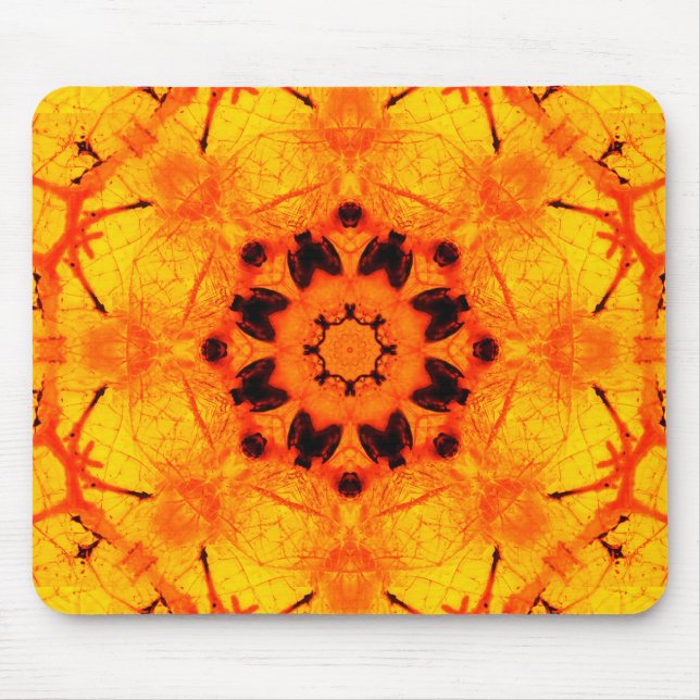 Mousepad Ouro Amber Mandala (Frente)