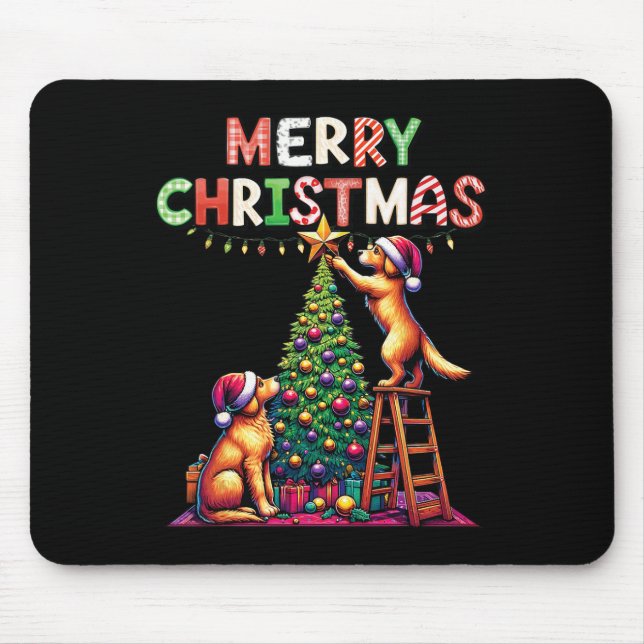 Mousepad Ouro Animal Pet Retriever Cães Desordenadores Cris (Frente)