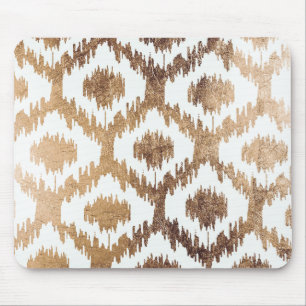 Mousepad Ouro branco moderno do bronze do falso do teste
