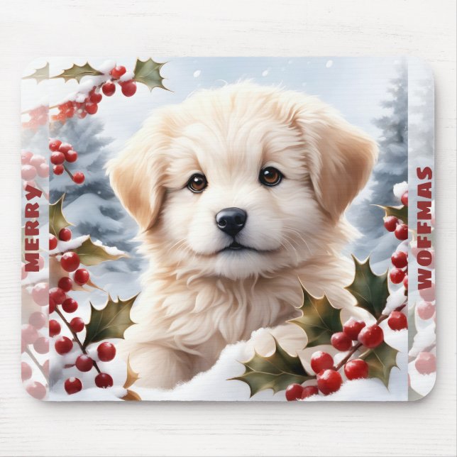 Mousepad Ouro Cachorro Cachorro Retriever Cachorro Nome de  (Frente)