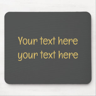 Mousepad Ouro Cinza Profissional Moderno Minimalista Texto 
