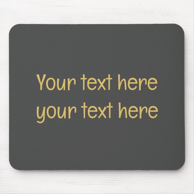 Mousepad Ouro Cinza Profissional Tendente Minimalista Texto (Frente)