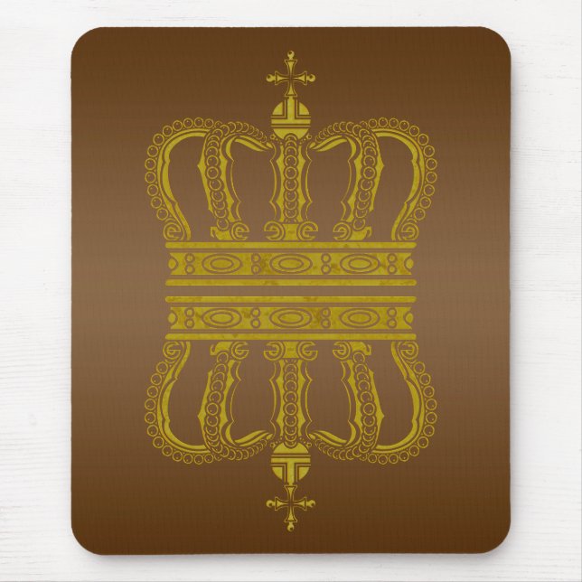 Mousepad Ouro Coroa Real + seu traseiro. & ideias (Frente)