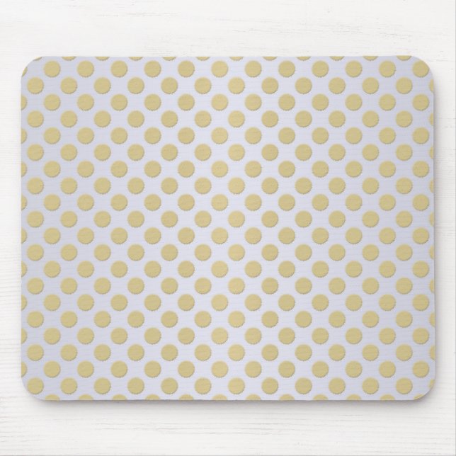 Mousepad Ouro e Bolinhas Brancas (Frente)