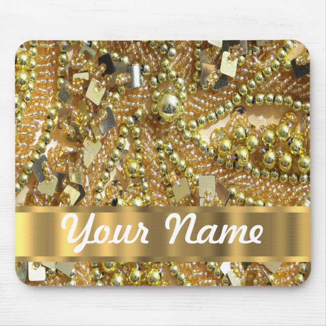 Mousepad Ouro elegante que bling (Frente)