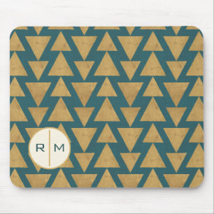 Mousepad Ouro exterior de etapa do monograma Geo &