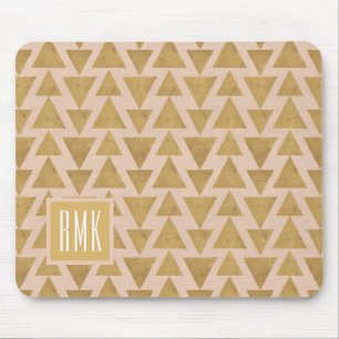 Mousepad Ouro exterior de etapa do monograma Geo &