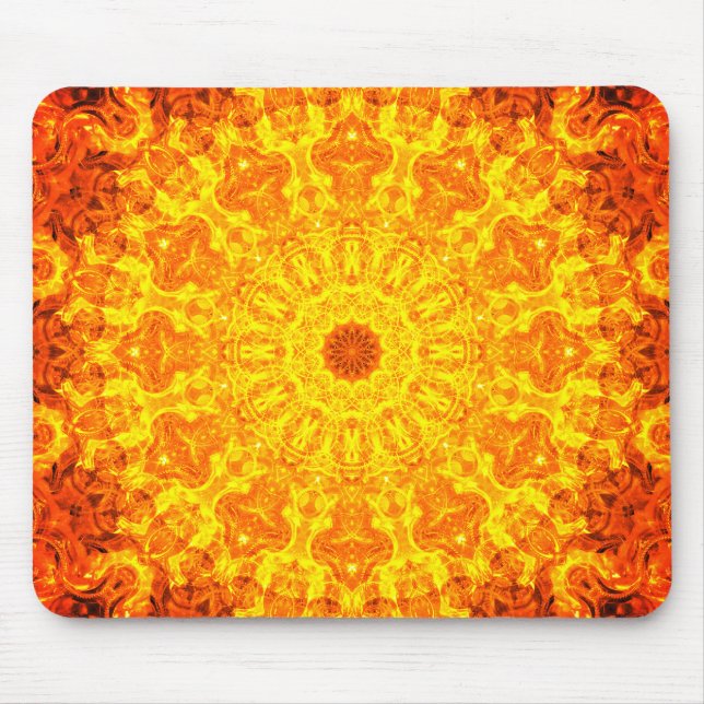 Mousepad Ouro Kaleidoscópico Mandala Art (Frente)