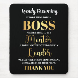 Mousepad Ouro luxuoso Semana de valorização do chefe