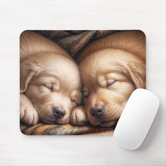 Mousepad Ouro Retriever Cuppies No Slumber Pacífico (Com mouse)