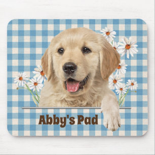 Mousepad Ouro Retriever e Painel de Mouse do Daisiers