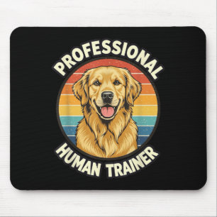 Mousepad Ouro Retriever Profissional Treinador Humano Engra
