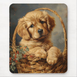 Mousepad Ouro Retriever Puppy em um soquete