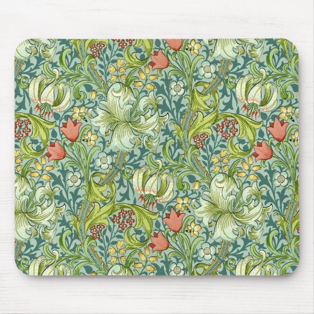 Mousepad Ouro William Morris Lily Vintage (Frente)
