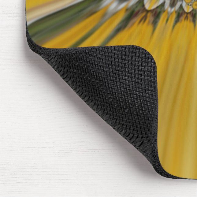 Mousepad Ouro Yellow Flower Pattern Design (Canto)