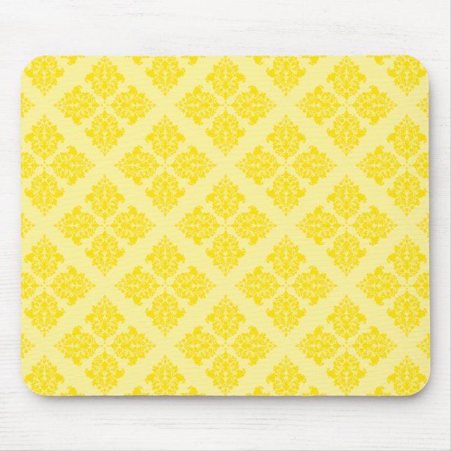 Mousepad Ouro Yellow Marroquino Damask (Frente)