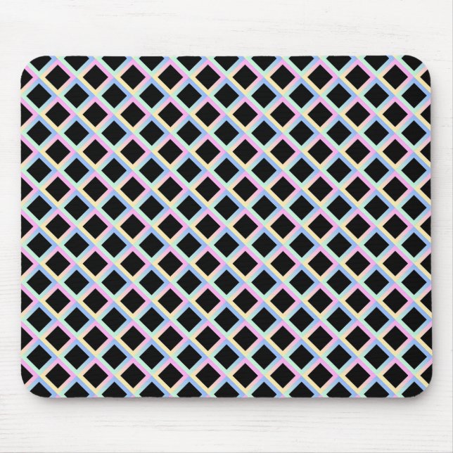 Mousepad Ouros Simétricos Pretos com Quadros de Gradação (Frente)