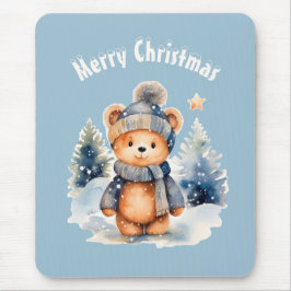 Mousepad Ours en peluche dans la forêt, personnalisé