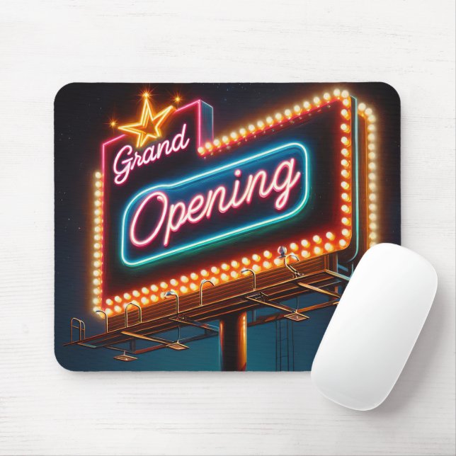 Mousepad Outdoor Neon Grand Open (Com mouse)
