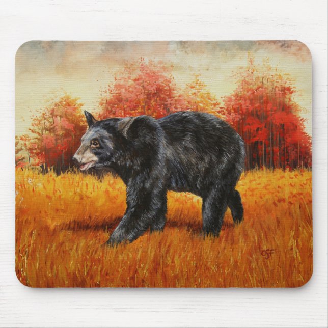 Mousepad Outono do Urso Negro (Frente)