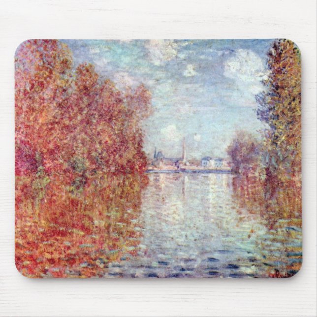 Mousepad Outono em argentino por Claude Monet (Frente)