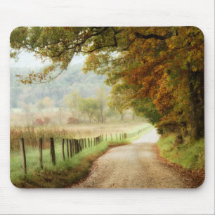 Mousepad Outono em uma Estrada do País