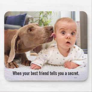 Mousepad Ouvido do bebê que bebe o cão