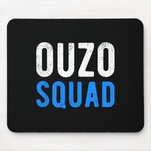 Mousepad Ouzo Squad Funny Ouzo Grécia Páscoa Cinco De Mayo  (Frente)