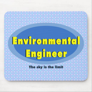 Mousepad Oval Azul do Engenheiro Ambiental