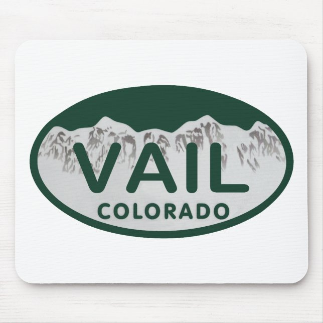Mousepad Oval da licença de Vail (Frente)