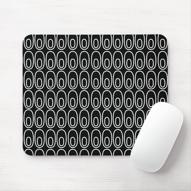 Mousepad Ovalas Pretas Repetitivas (Com mouse)