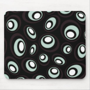 Mousepad Ovalas Retroativas de Deslocamento de Casa e Creme