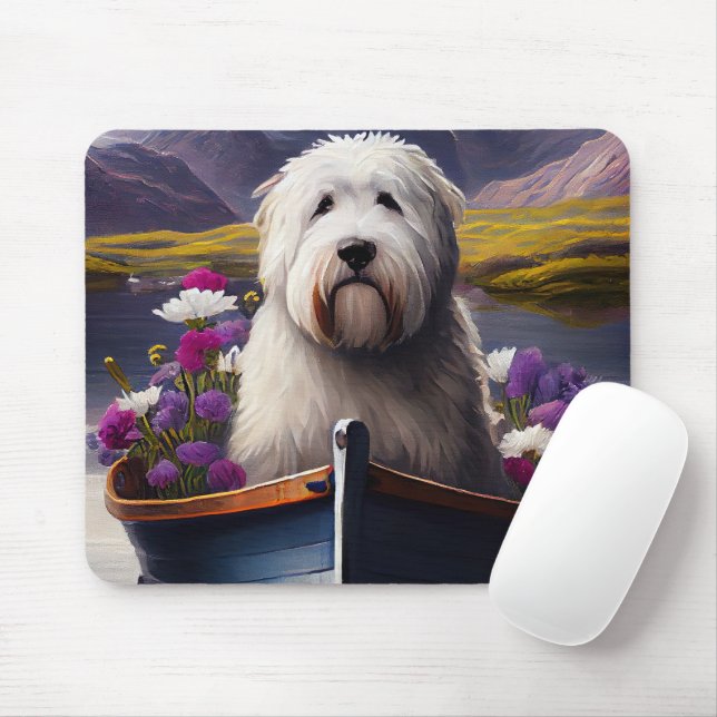 Mousepad Ovelha Cachorro de Inglês em Paddle: Uma aventura  (Com mouse)