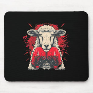 Mousepad Ovelha de Boxe Luvas de Boxe Lamb Kickboxing Engra