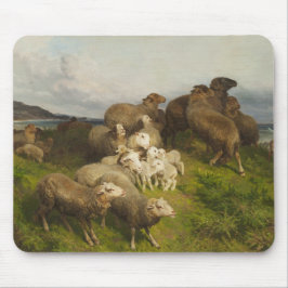 Mousepad Ovelha em campo (por August Friedrich Schenck)