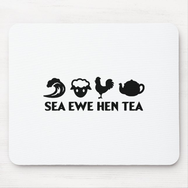 Mousepad Ovelha Ewe Hen Chá Piada Engraçada Dizer Citação H (Frente)