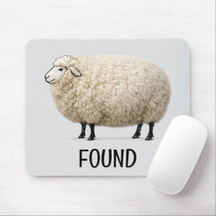 Mousepad Ovelha Lanosa com Texto Encontrado