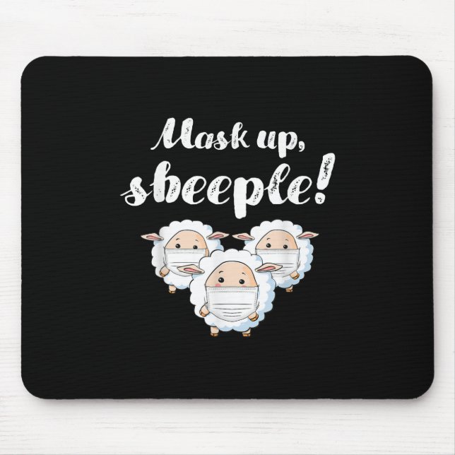 Mousepad Ovelha na máscara | Presente perfeito para Amantes (Frente)