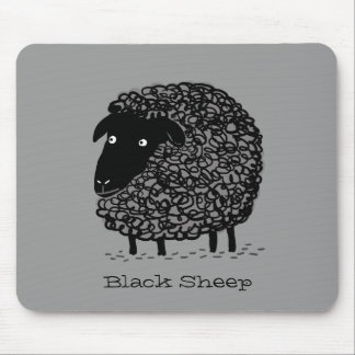 Mousepad Ovelha Negra com Texto Personalizado