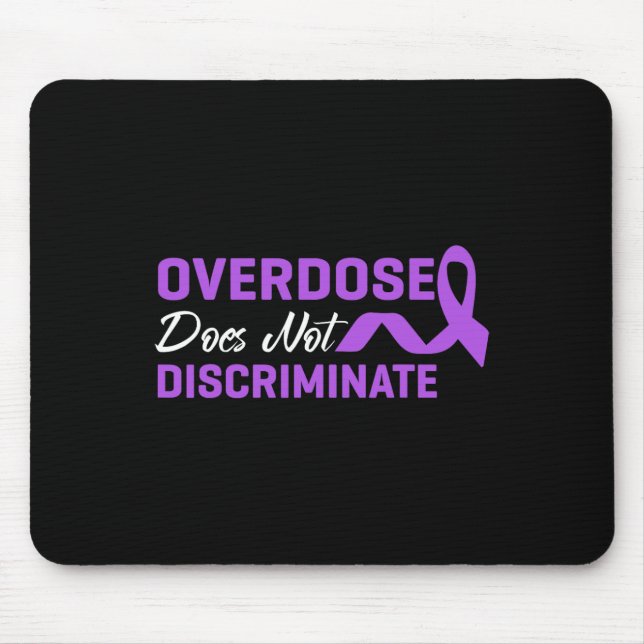 Mousepad Overdose Não Discrimina Conscientização Roxa Ri (Frente)