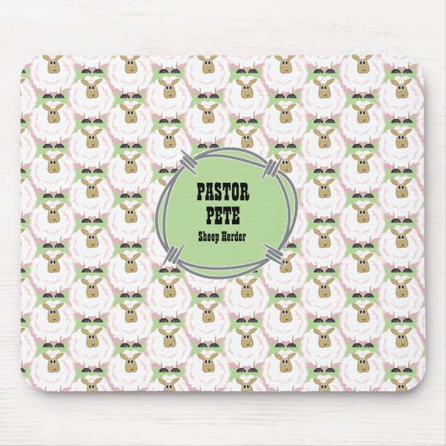 Mousepad Ovinos Brancos Fluffy (Frente)