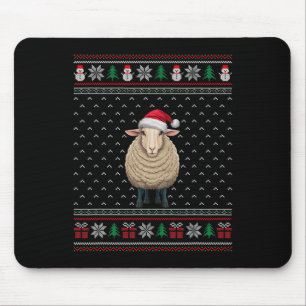 Mousepad Ovinos Vestindo Santa Hat Amantes De Ovelhas Xmas