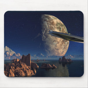 Mousepad OVNI-Mundo Estrangeiro- Paisagem Científica