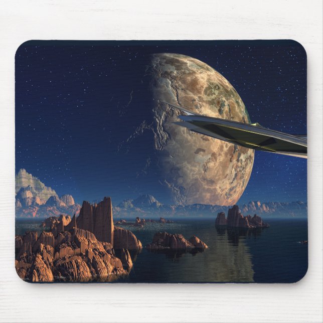 Mousepad OVNI-Mundo Estrangeiro- Paisagem Científica (Frente)
