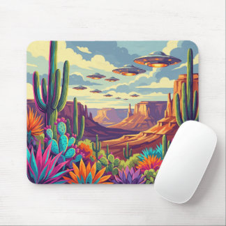 Mousepad OVNI Surreal no Deserto