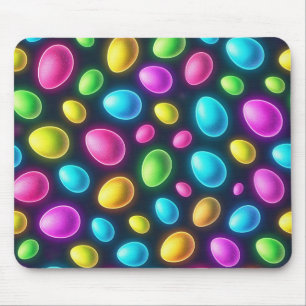 Mousepad Ovo/Primavera de Páscoa de cor clara/néon