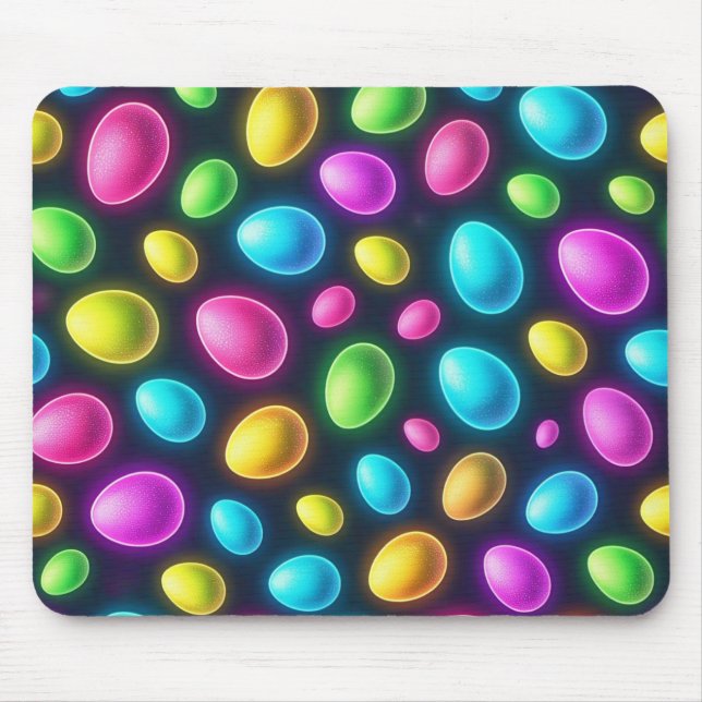 Mousepad Ovo/Primavera de Páscoa de cor clara/néon (Frente)