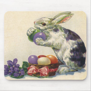 Mousepad Ovos da páscoa, coelho e flores do Victorian do